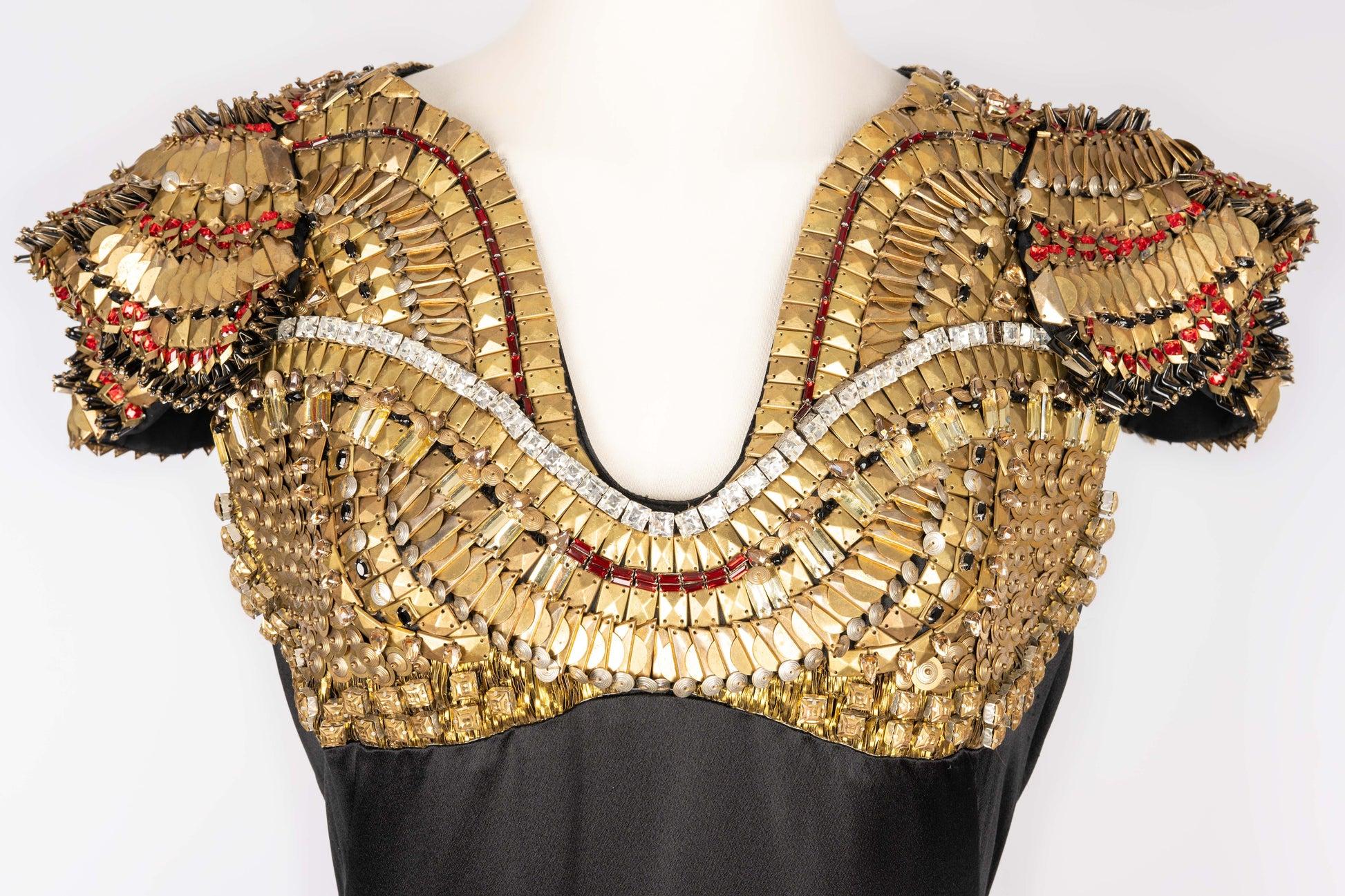 Alexander McQueen Black Silk Dress, 2011 For Sale 2