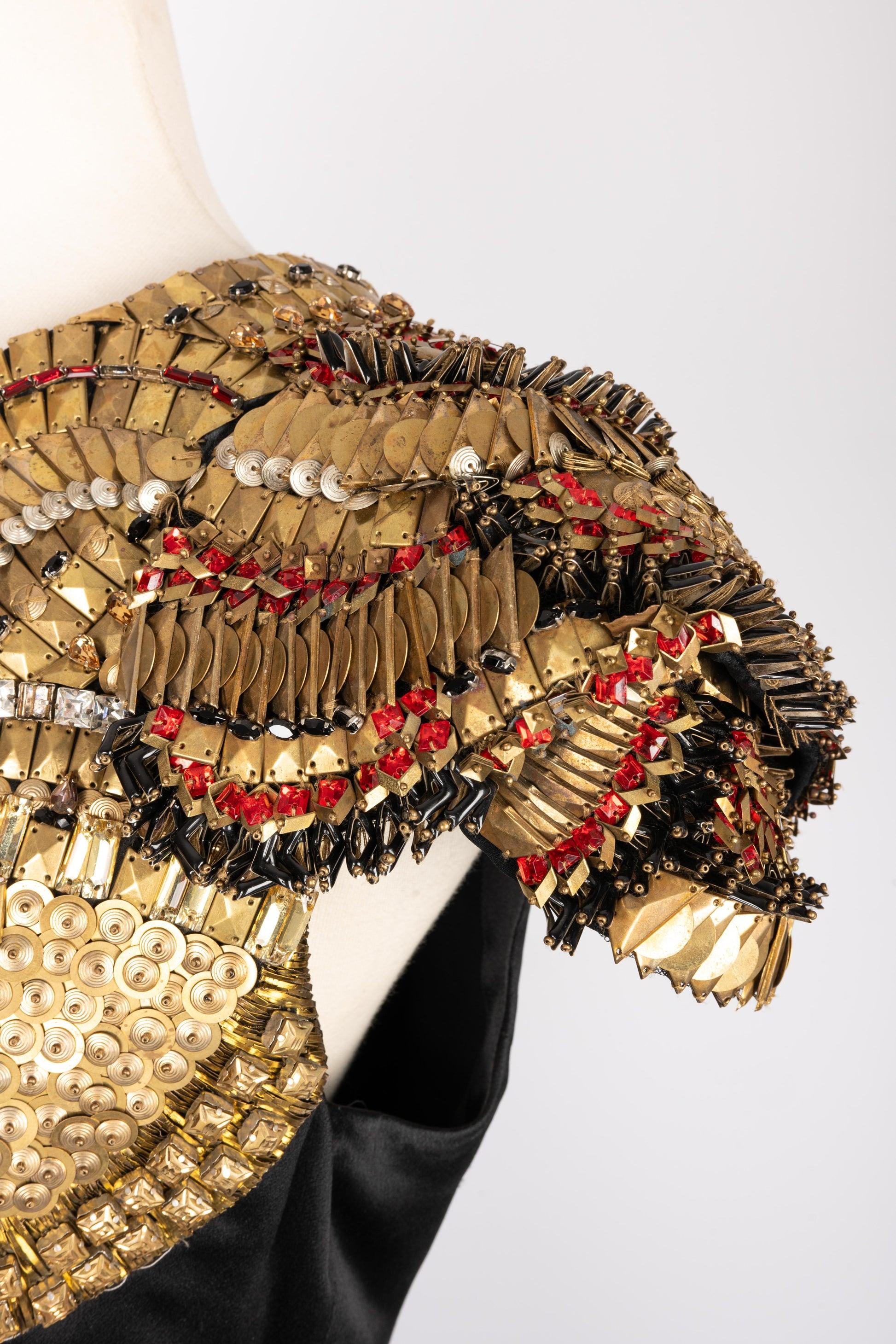 Alexander McQueen Black Silk Dress, 2011 For Sale 4