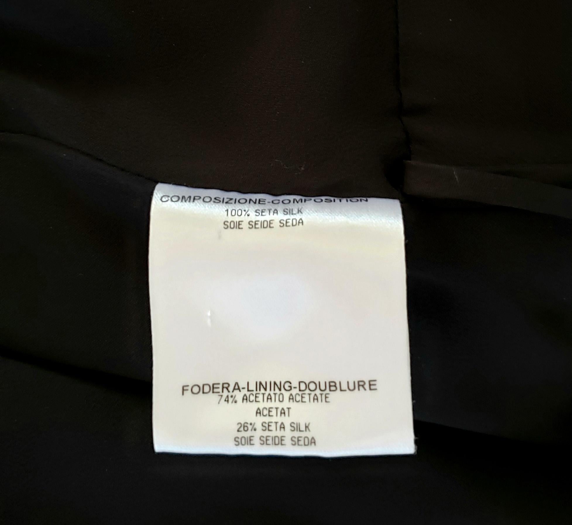 ALEXANDER McQueen BLACK SILK LONG EVENING DRESS size 40 - 4 2