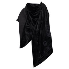 ALEXANDER MCQUEEN - Écharpe en VELOURS SKULL DEVORE noir