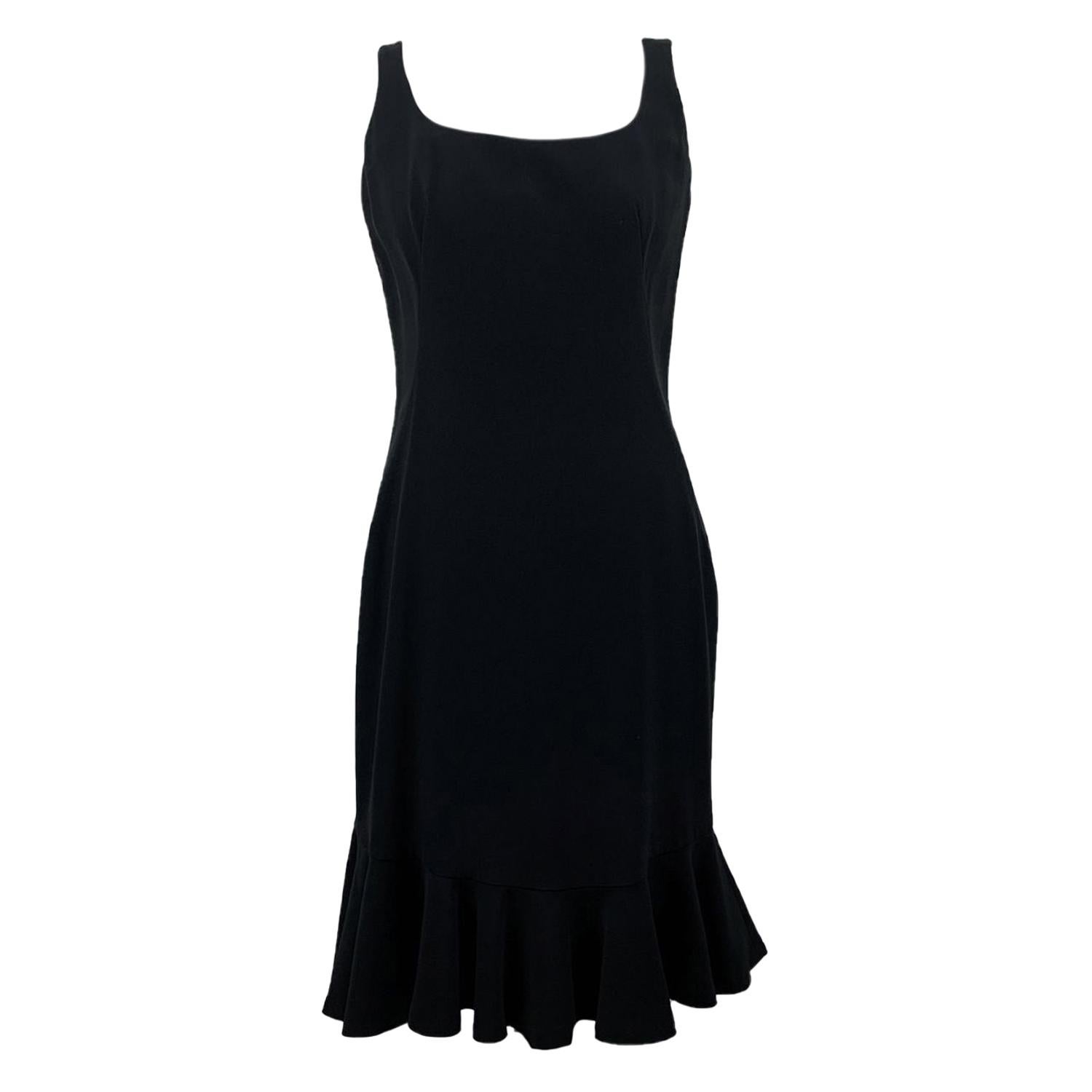 Alexander McQueen Black Sleeveless Little Black Dress Size 42 IT