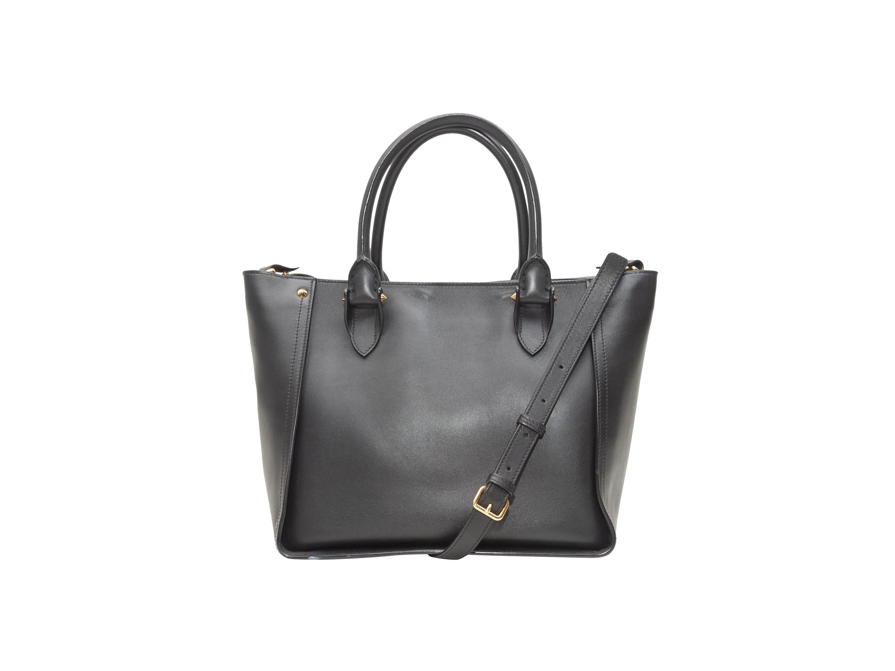 Alexander McQueen Black Smooth Leather Tote Bag 3