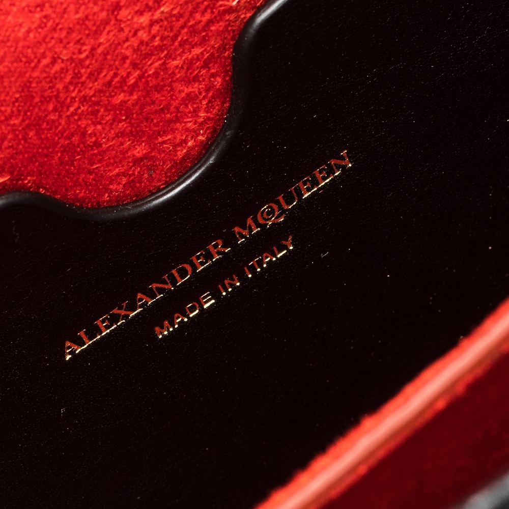 Women's Alexander McQueen Black Studded Leather Box 16 Shoulder Bag