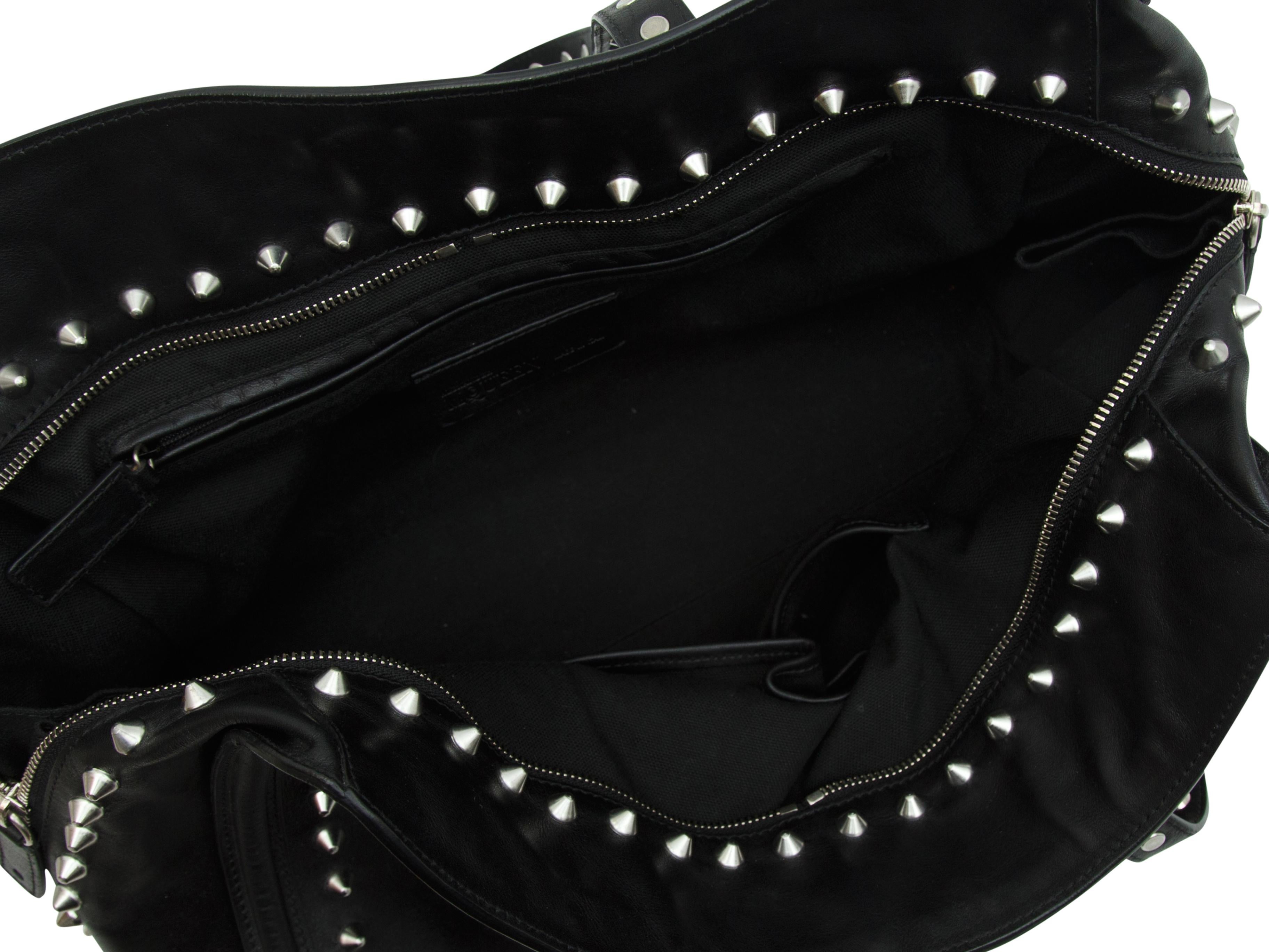 Alexander McQueen Black Studded Leather Tote Bag 1
