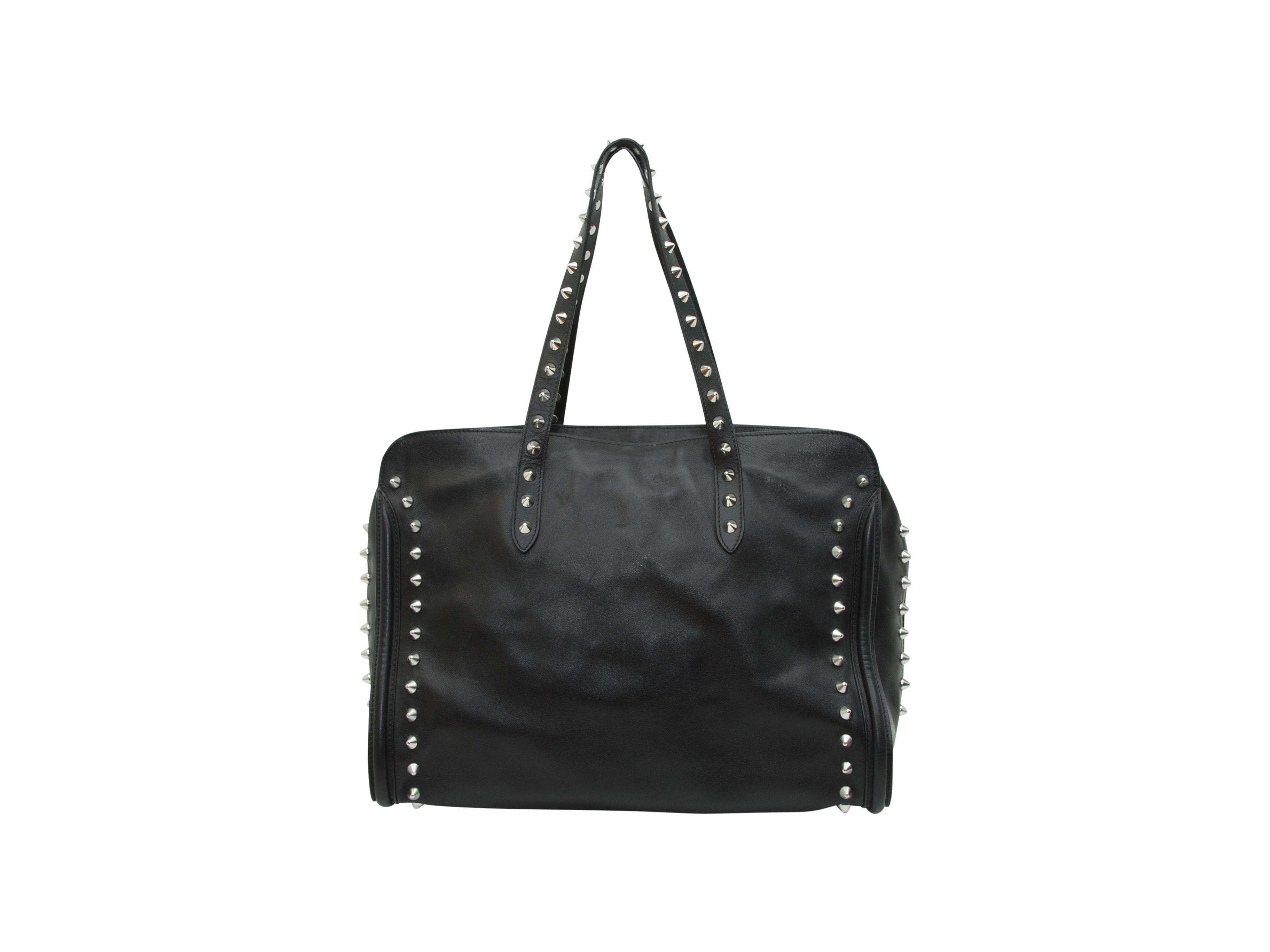 Alexander McQueen Black Studded Leather Tote Bag 2
