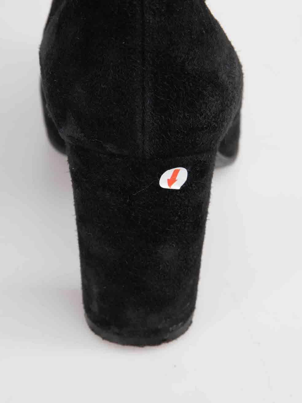Alexander McQueen Black Suede Eyelet Boots Size IT 39 1