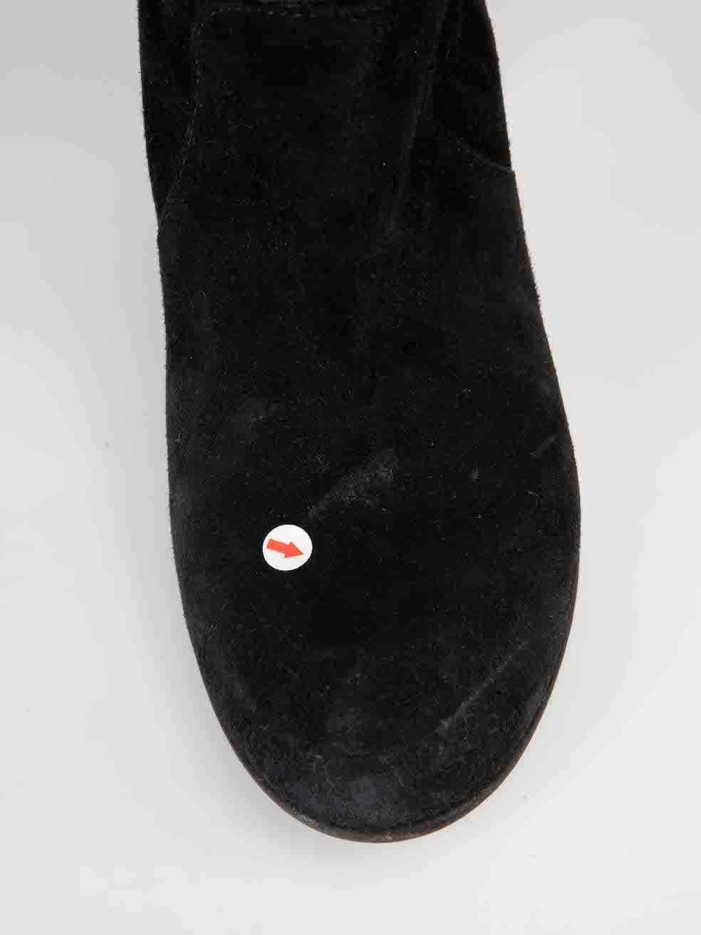Alexander McQueen Black Suede Eyelet Boots Size IT 39 2