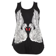 Alexander McQueen Black Swan Embroidered Tank Top Size XS