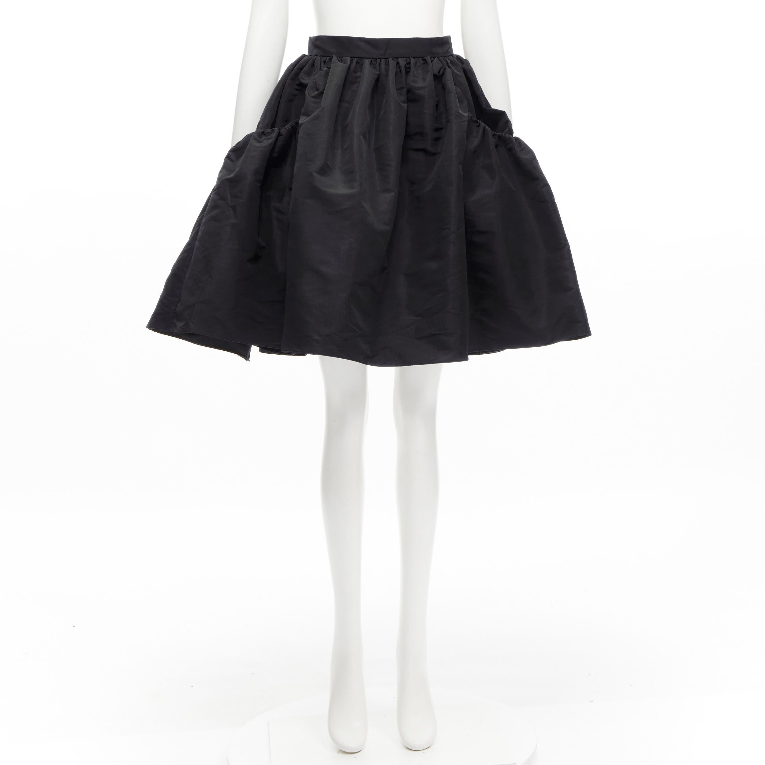 ALEXANDER McQueen gonna svasata a sbuffo in taffetà nero IT38 XS 5