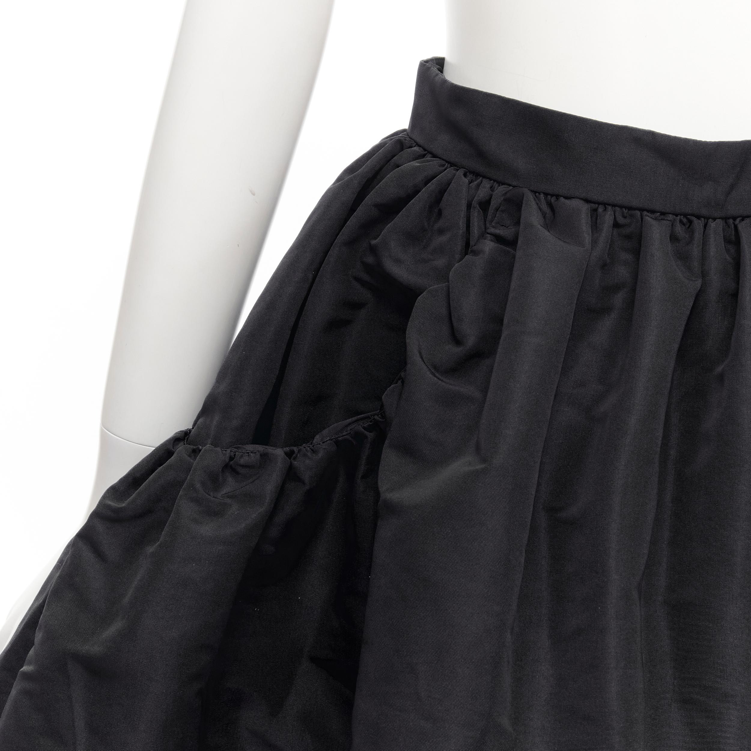 Nero ALEXANDER McQueen gonna svasata a sbuffo in taffetà nero IT38 XS