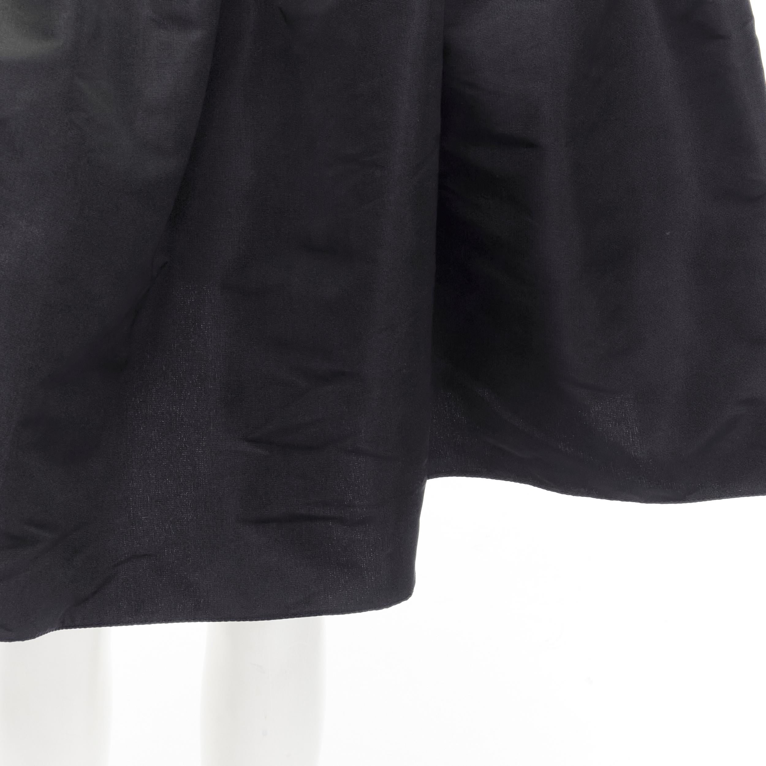 ALEXANDER McQueen gonna svasata a sbuffo in taffetà nero IT38 XS 2