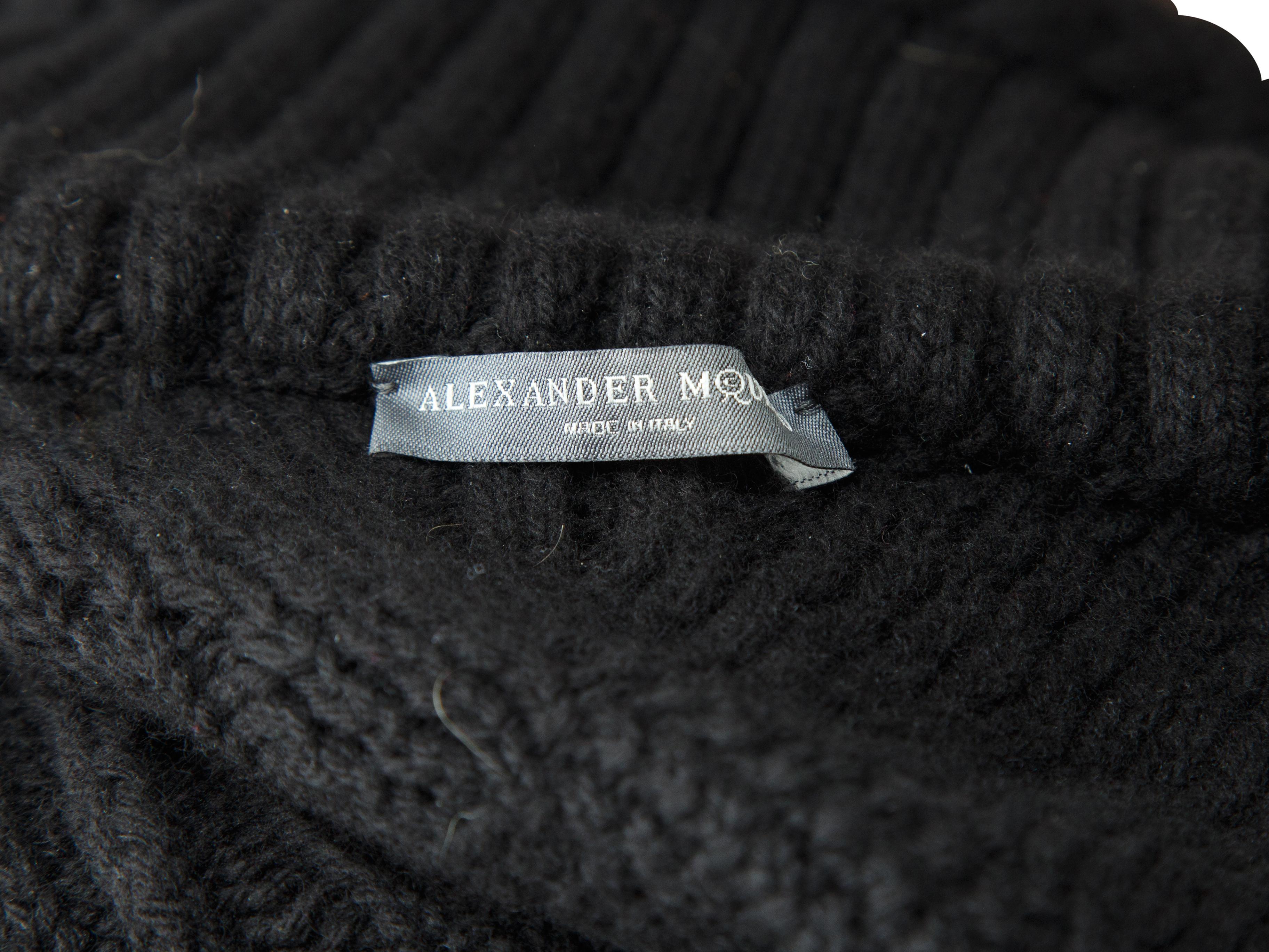 Women's Alexander McQueen Black Turtleneck Knit Jacket