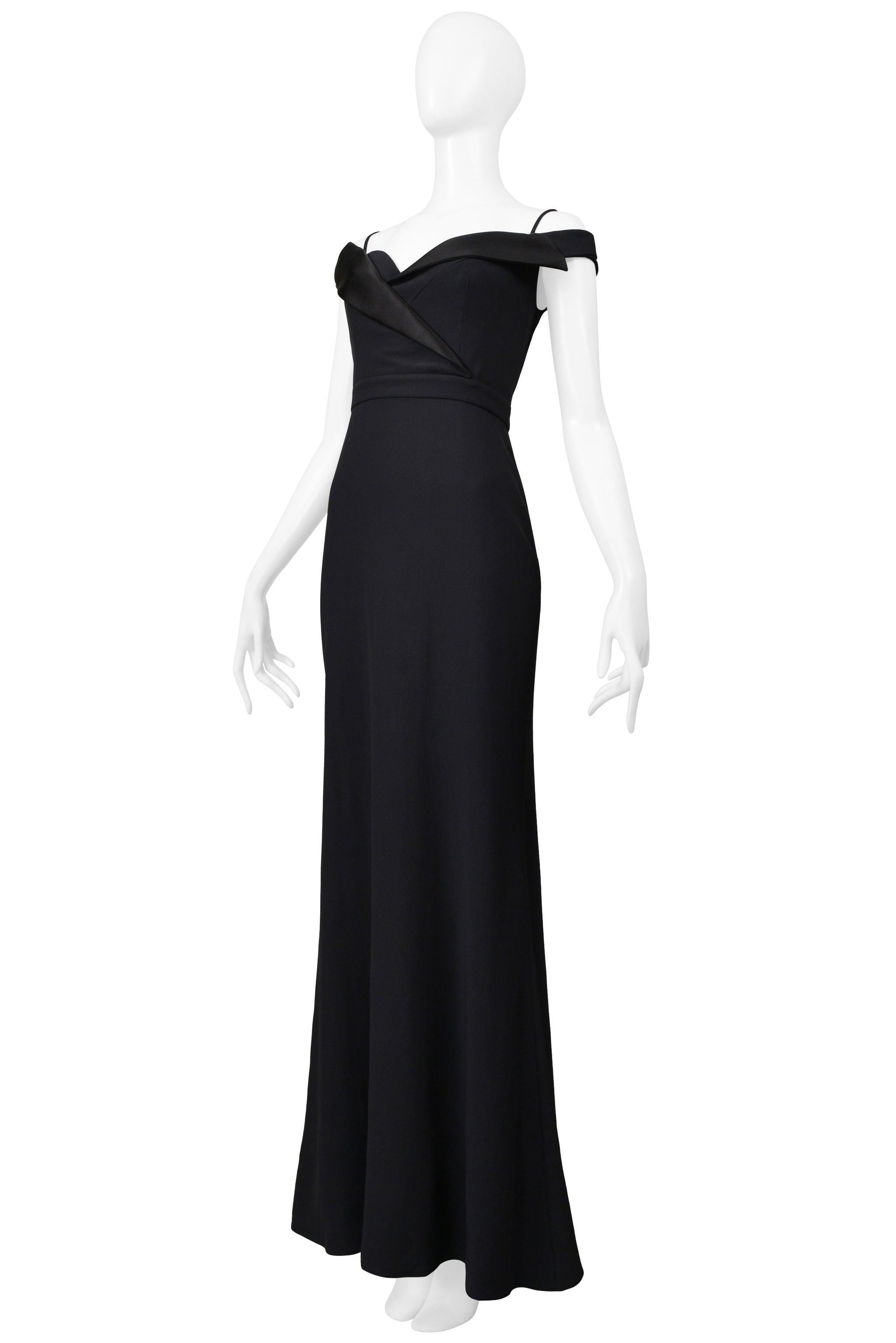 Alexander McQueen Black Tuxedo Gown In Excellent Condition For Sale In Los Angeles, CA