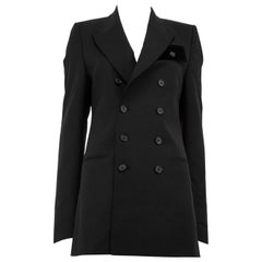 Alexander McQueen Black Velvet Trim Blazer Size S