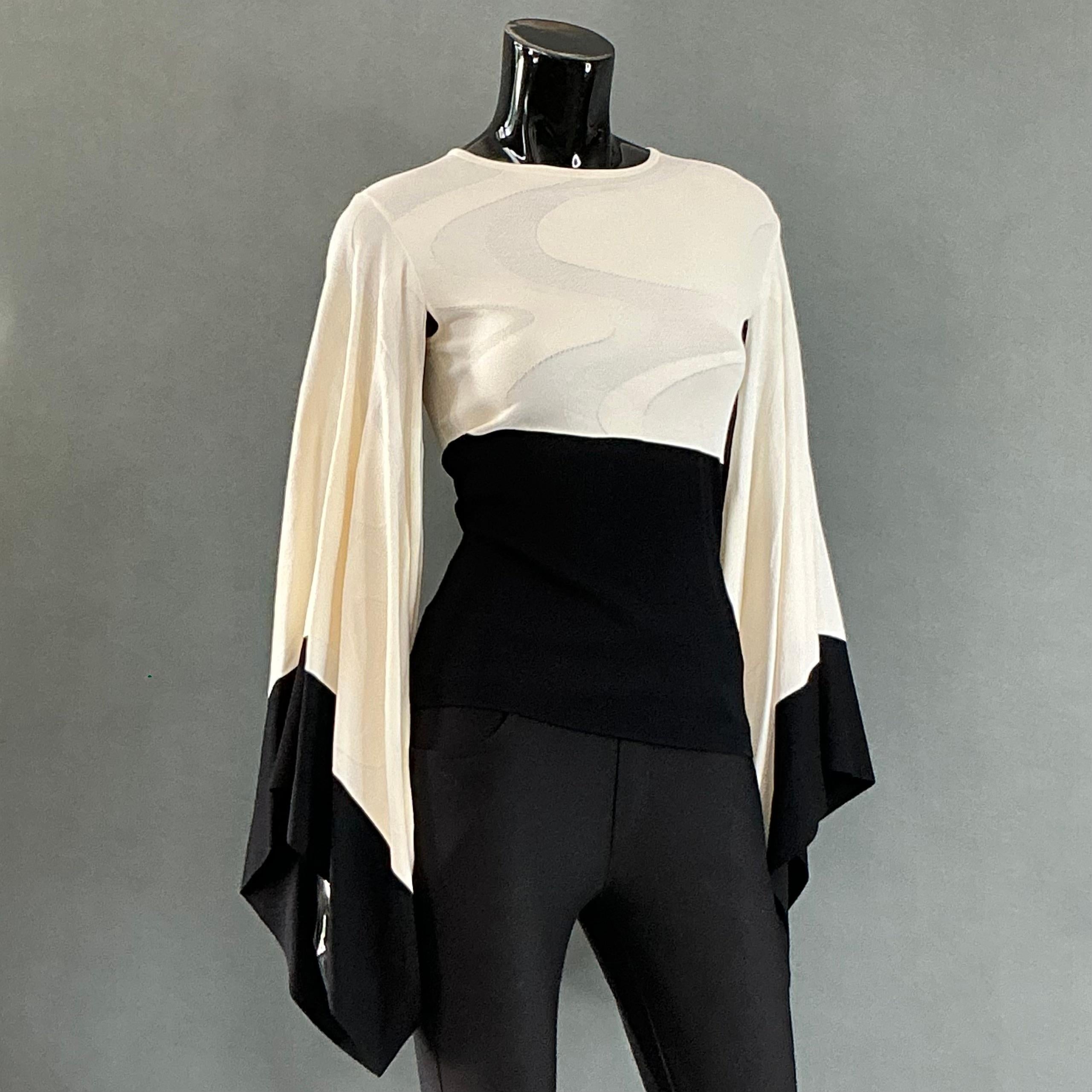 Vintage Alexander McQueen Bat Wing Knit Top For Sale 1