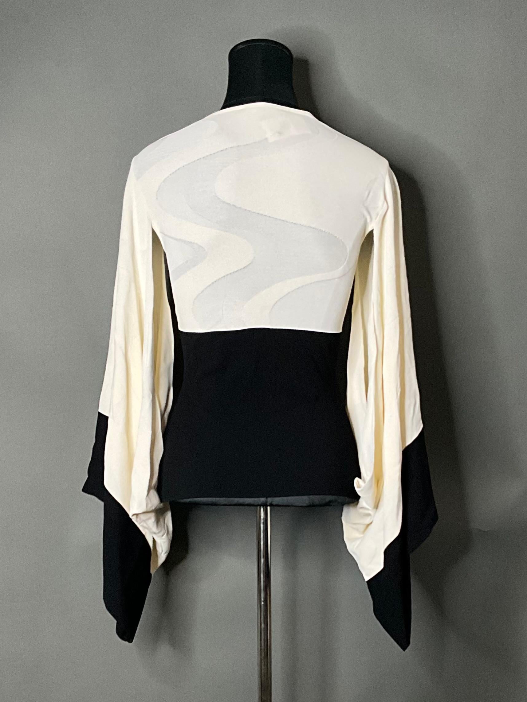 Vintage Alexander McQueen Bat Wing Knit Top For Sale 2