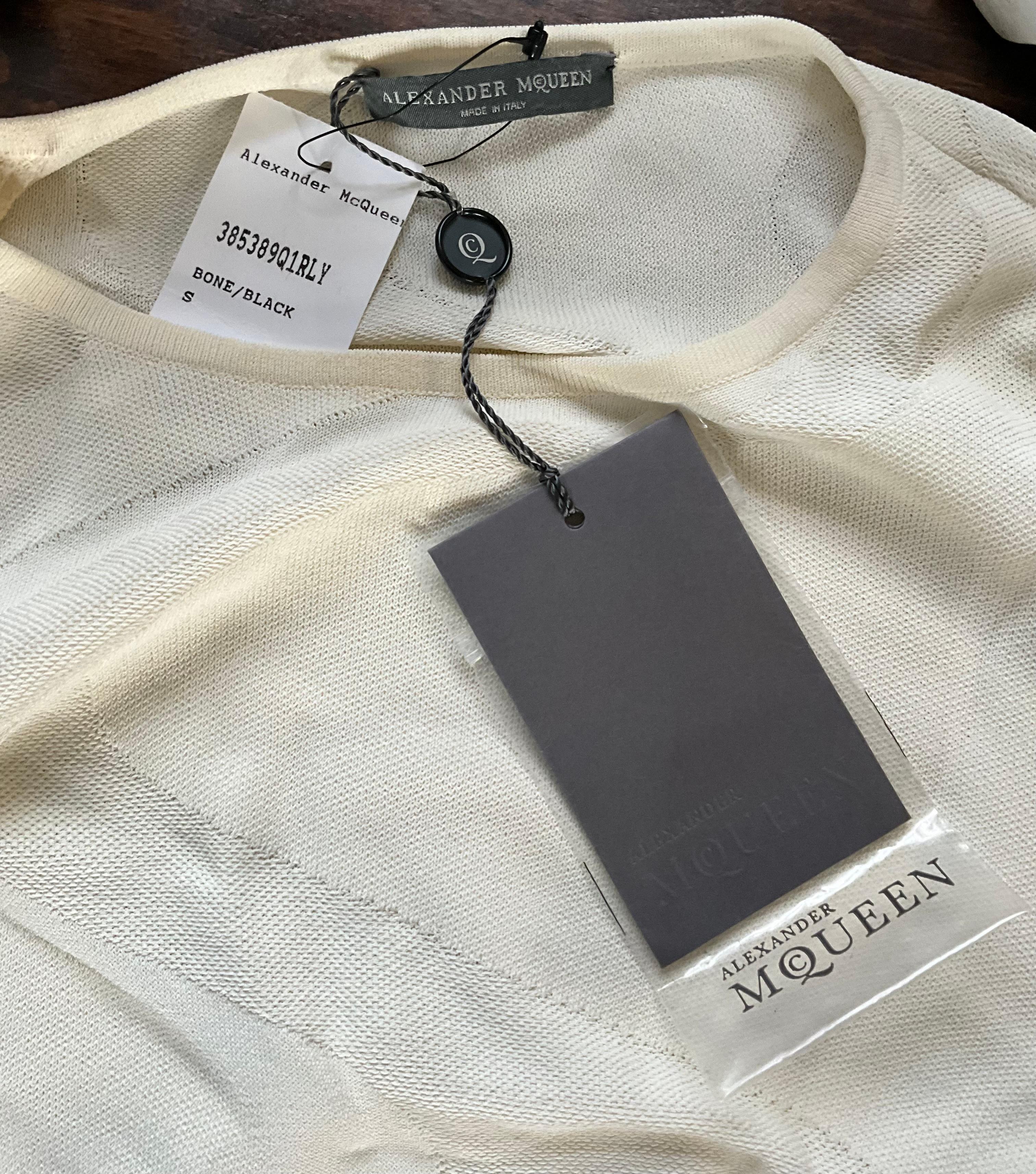 Vintage Alexander McQueen Bat Wing Knit Top For Sale 3