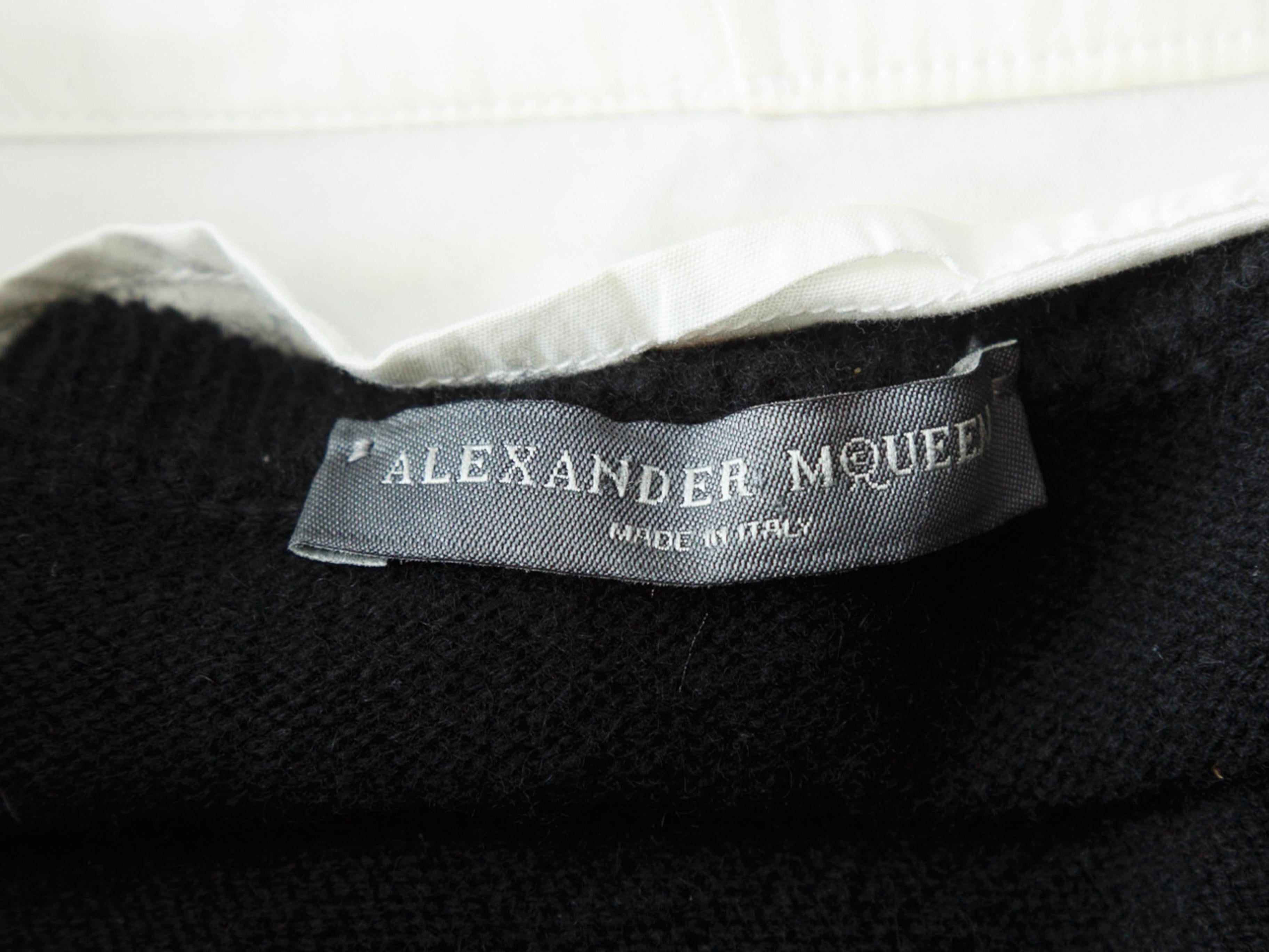 Gray Alexander McQueen Black & White Layered Sweater