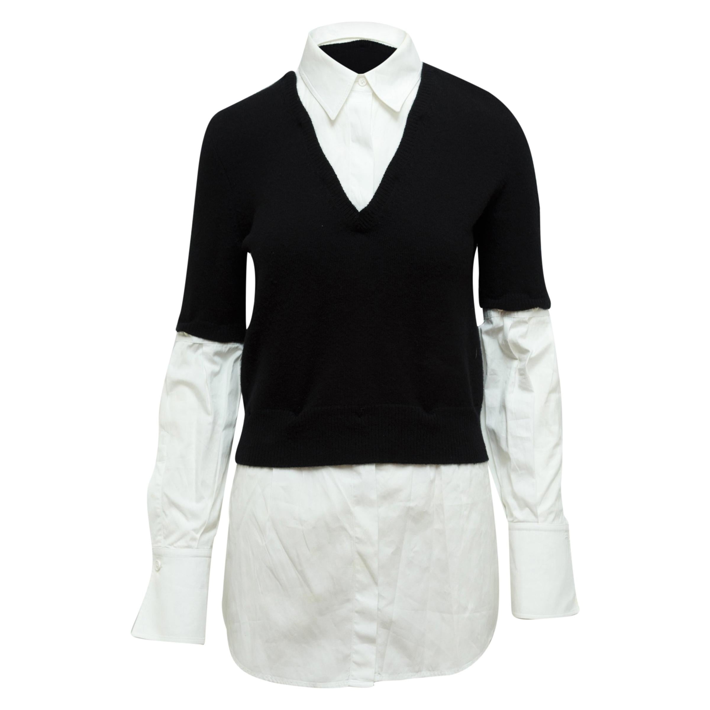Alexander McQueen Black & White Layered Sweater
