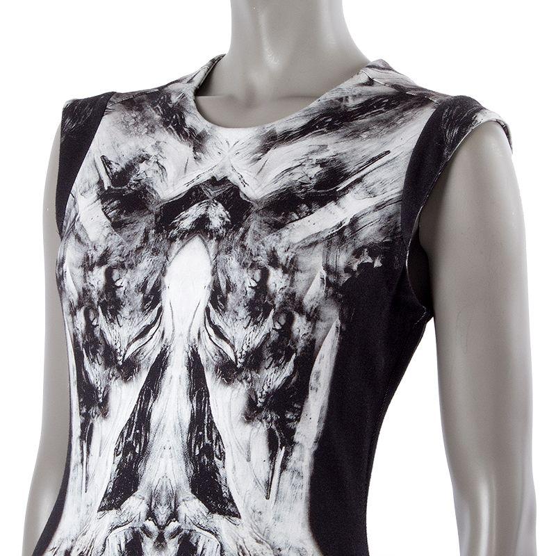 alexander mcqueen black and white dress