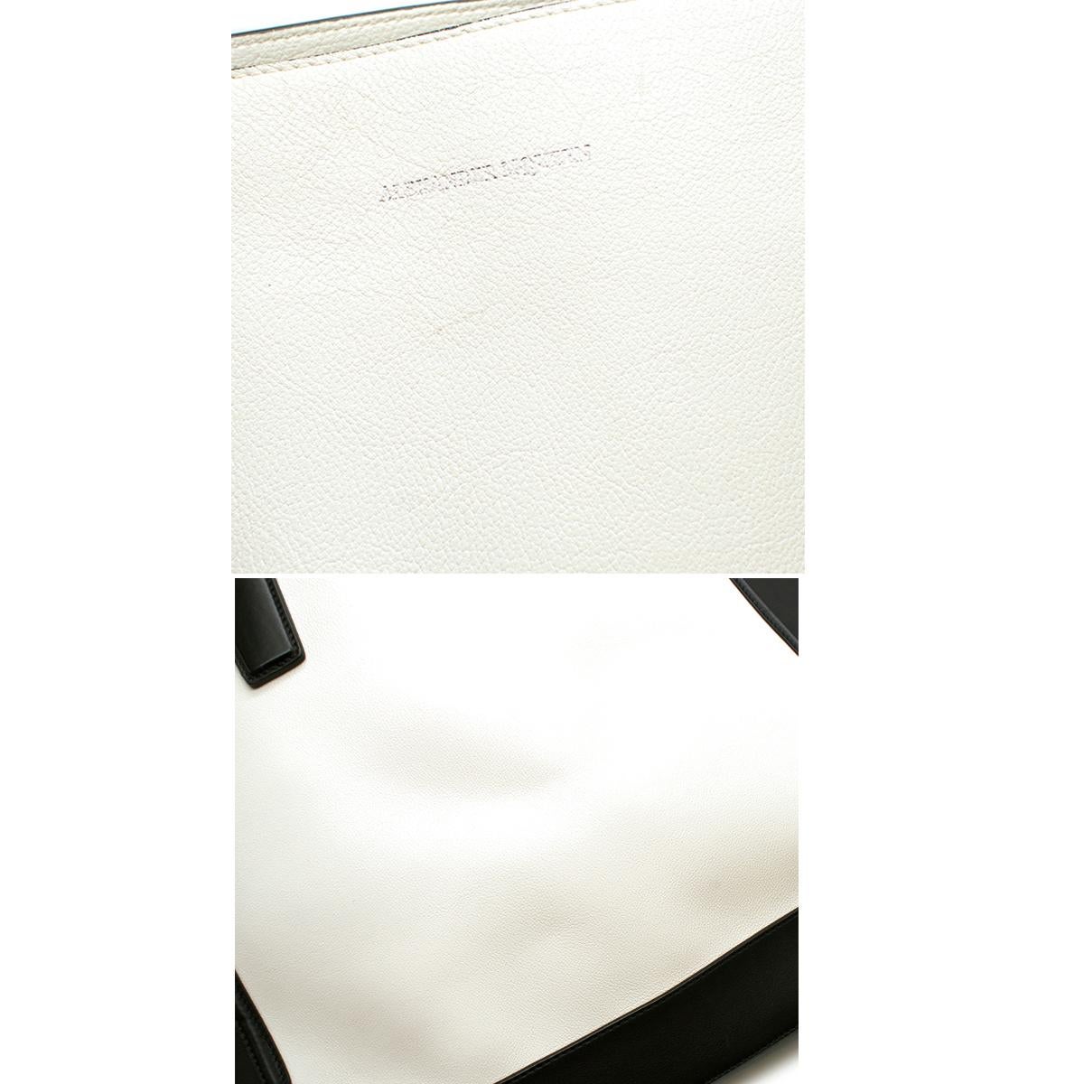 Women's Alexander McQueen Black & White XL Tote Bag
