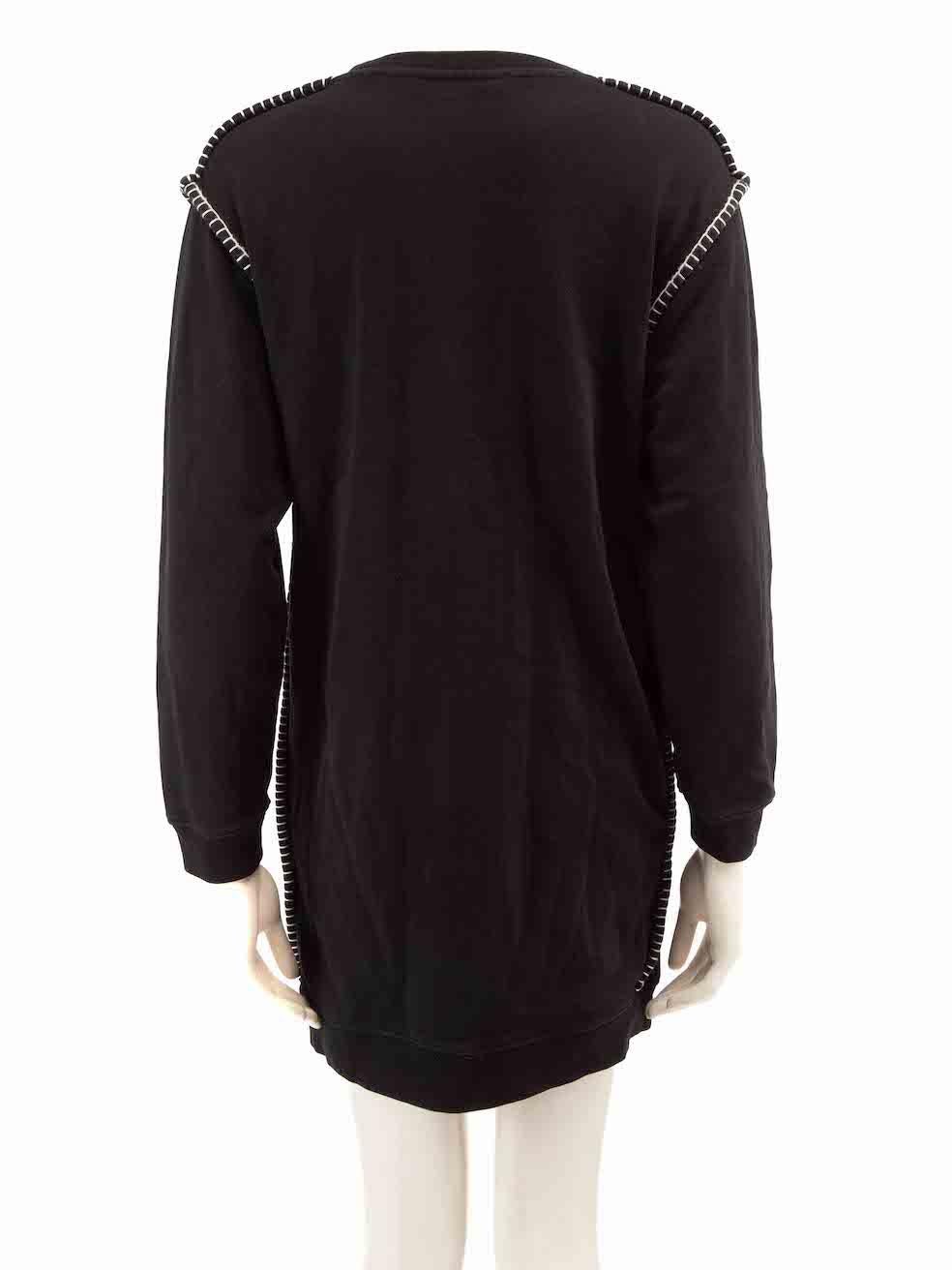 Alexander McQueen Black Wide Stitch Jumper Dress Size S In Excellent Condition For Sale In London, GB