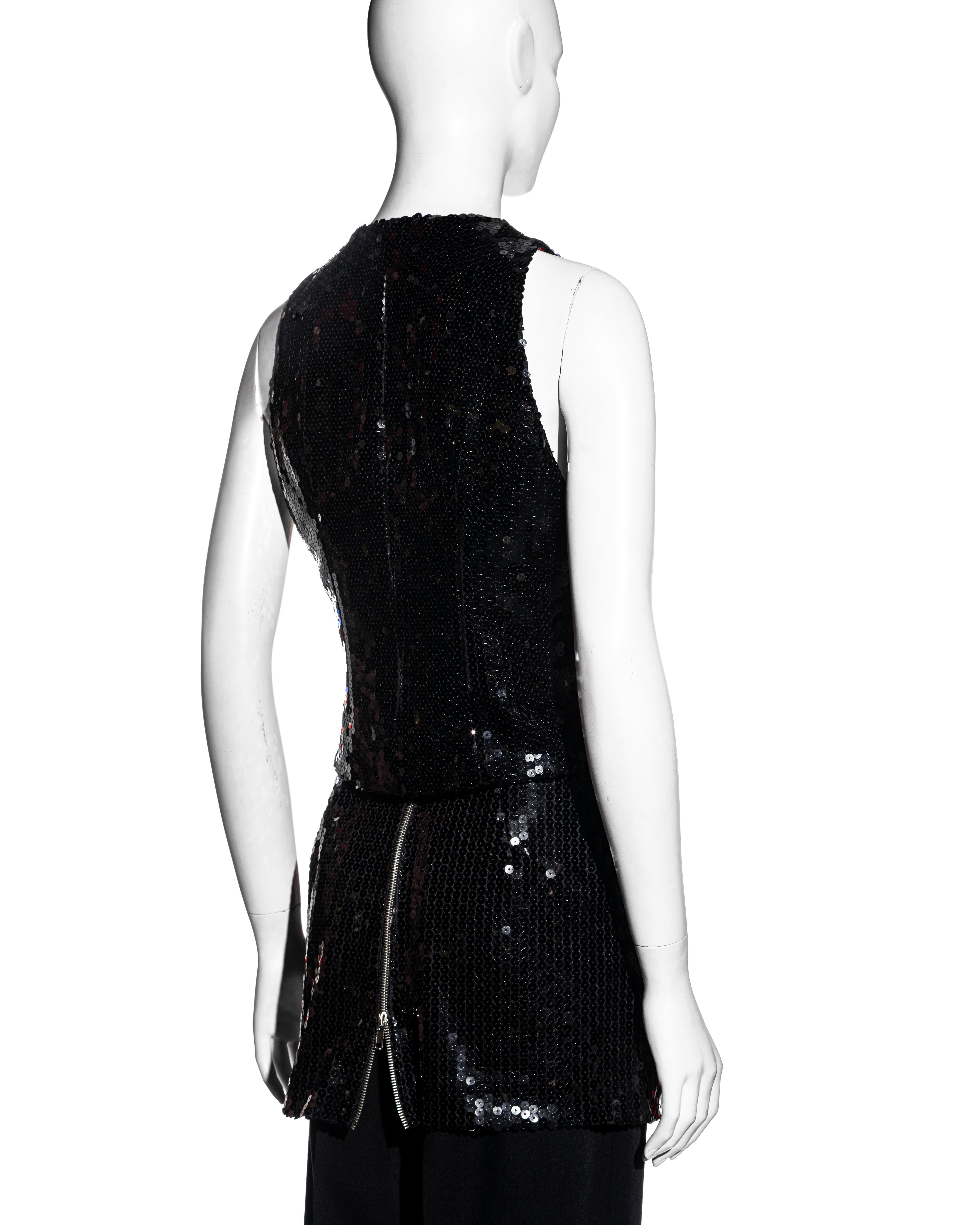 Alexander McQueen black wool and sequin four-piece 'Joan' suit, fw 1998 For Sale 5