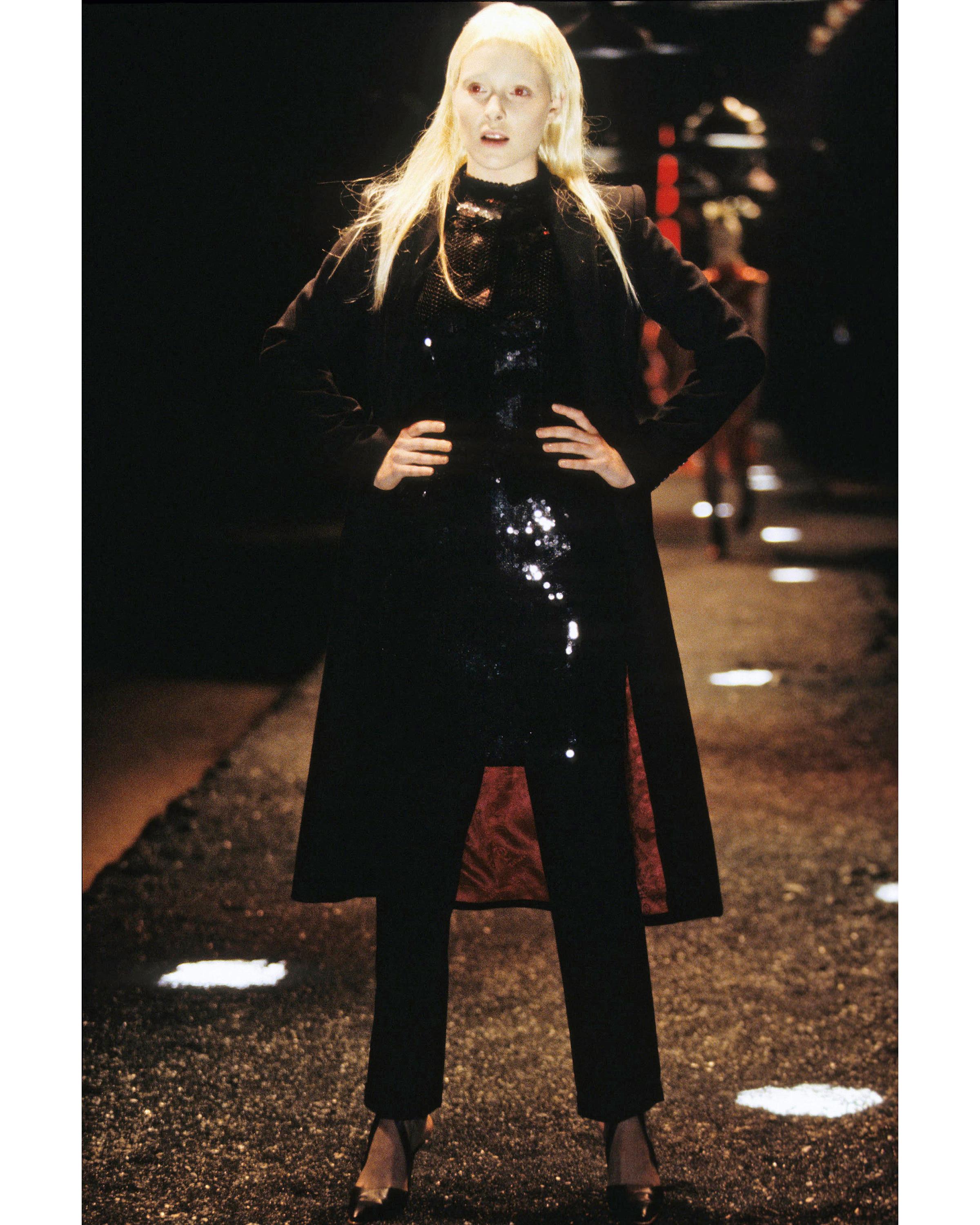 Black Alexander McQueen black wool and sequin four-piece 'Joan' suit, fw 1998 For Sale