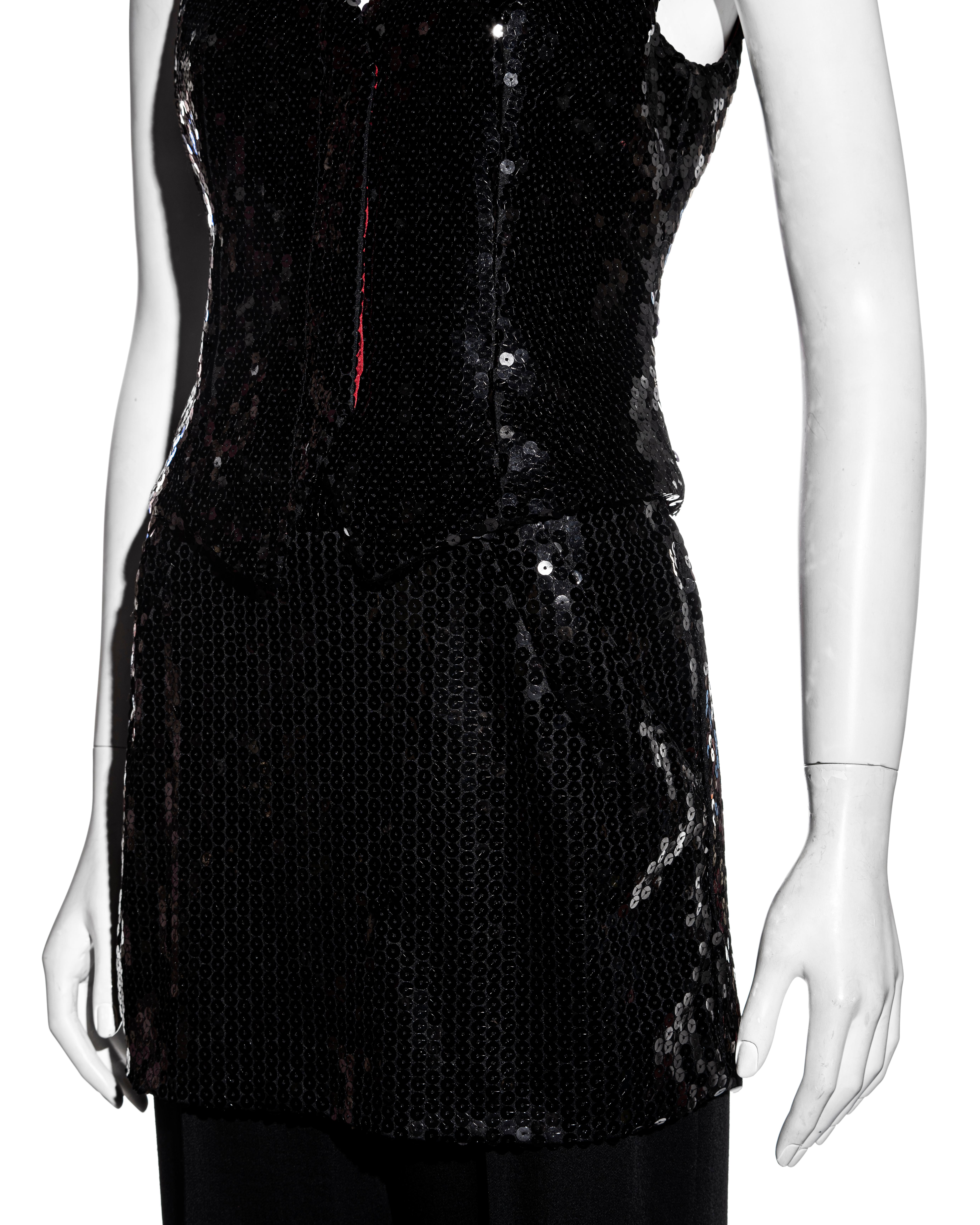 Alexander McQueen black wool and sequin four-piece 'Joan' suit, fw 1998 For Sale 2