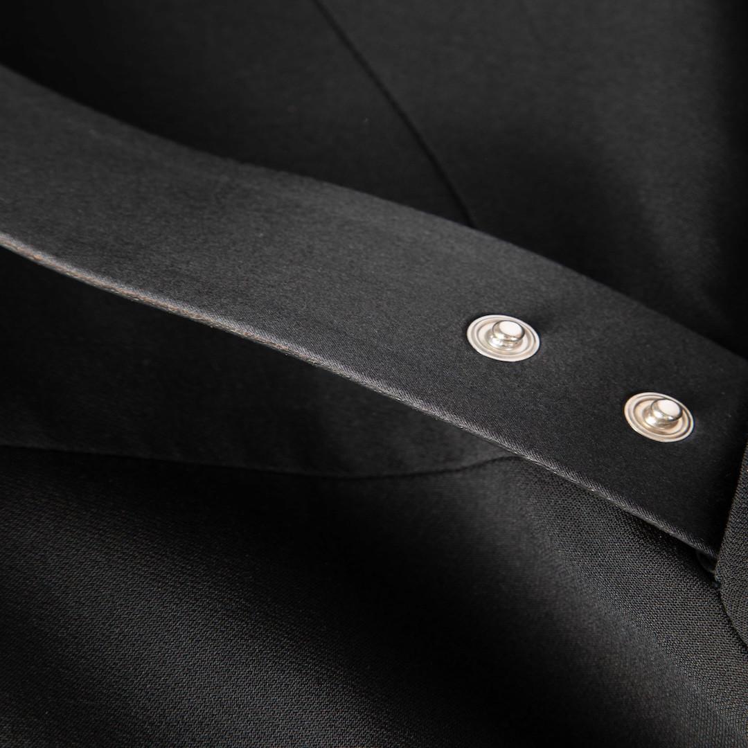 Alexander McQueen - Robe en laine noire avec ceinture - Taille S Bon état - En vente à London, GB