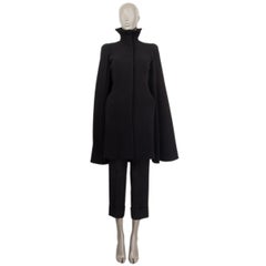 ALEXANDER MCQUEEN - Veste Cape Coat en laine noire 38 XS