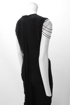Alexander McQueen Black Wool Corset Dress, c.1990s
