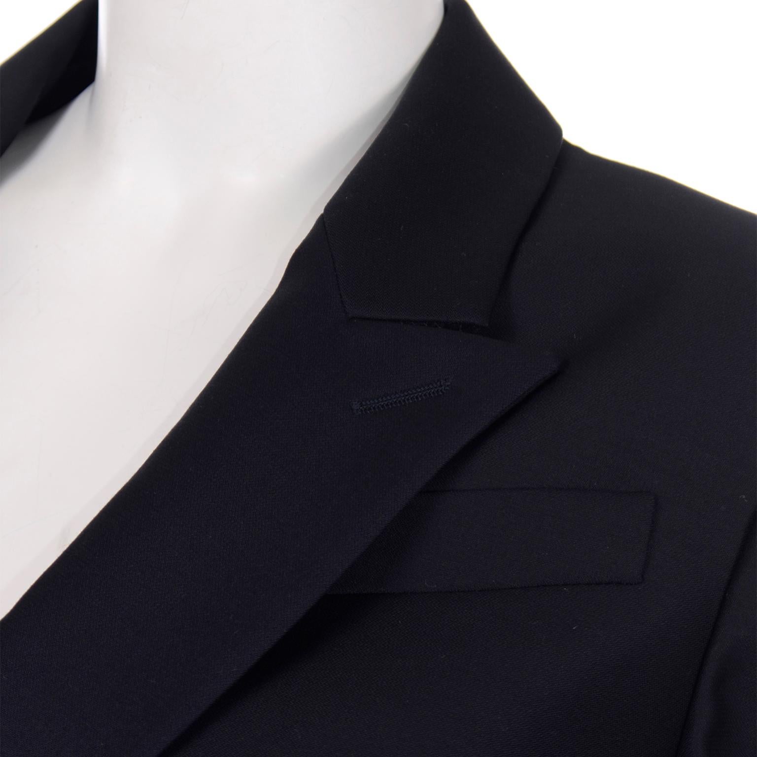 2011 Alexander McQueen Black Wool Cutaway Tuxedo Style Black Jacket 1