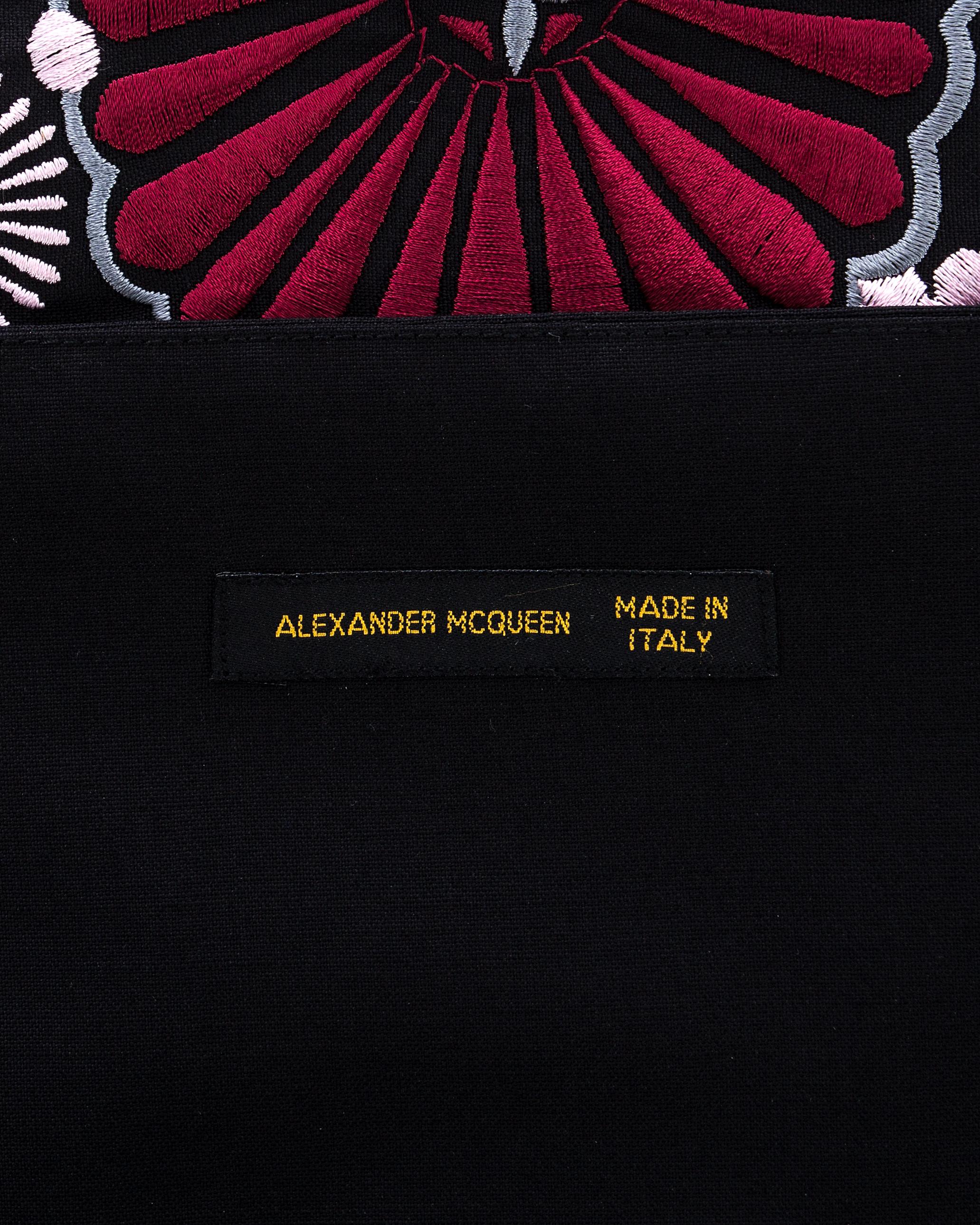 Alexander McQueen black wool embroidered bustier, ss 2001  2