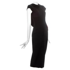 Alexander McQueen black wool 'Joan' dress with open back, fw 1998