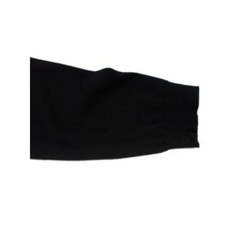 Women's Alexander McQueen Black Wool Knit Peplum Hem Top For Sale