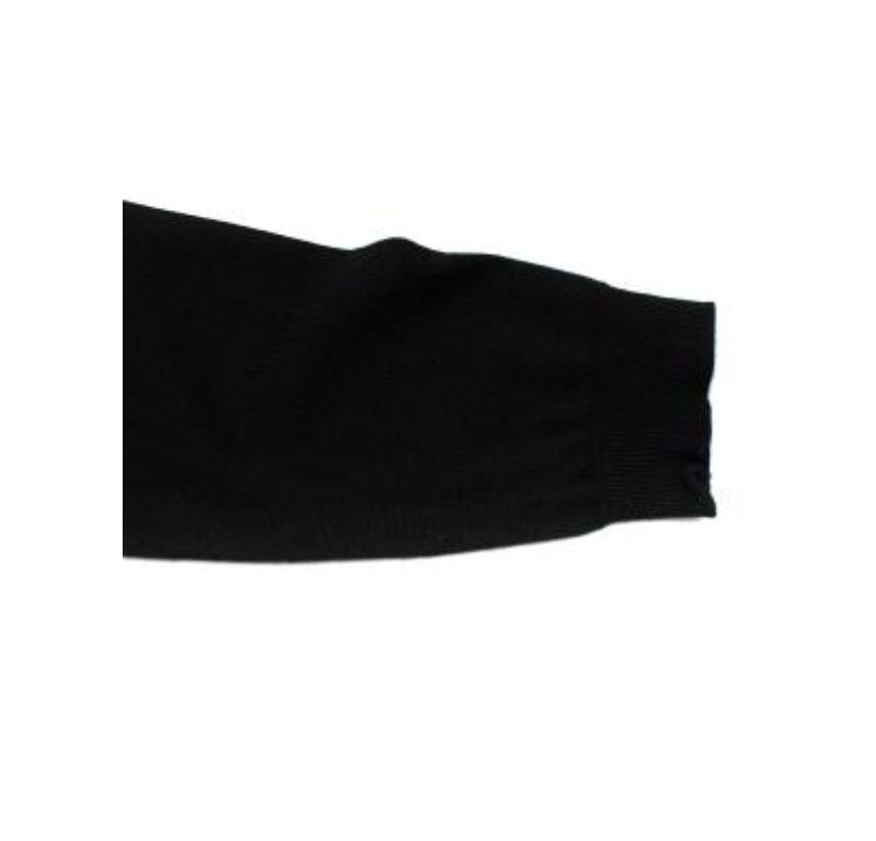 Women's Alexander McQueen Black Wool Knit Peplum Hem Top For Sale