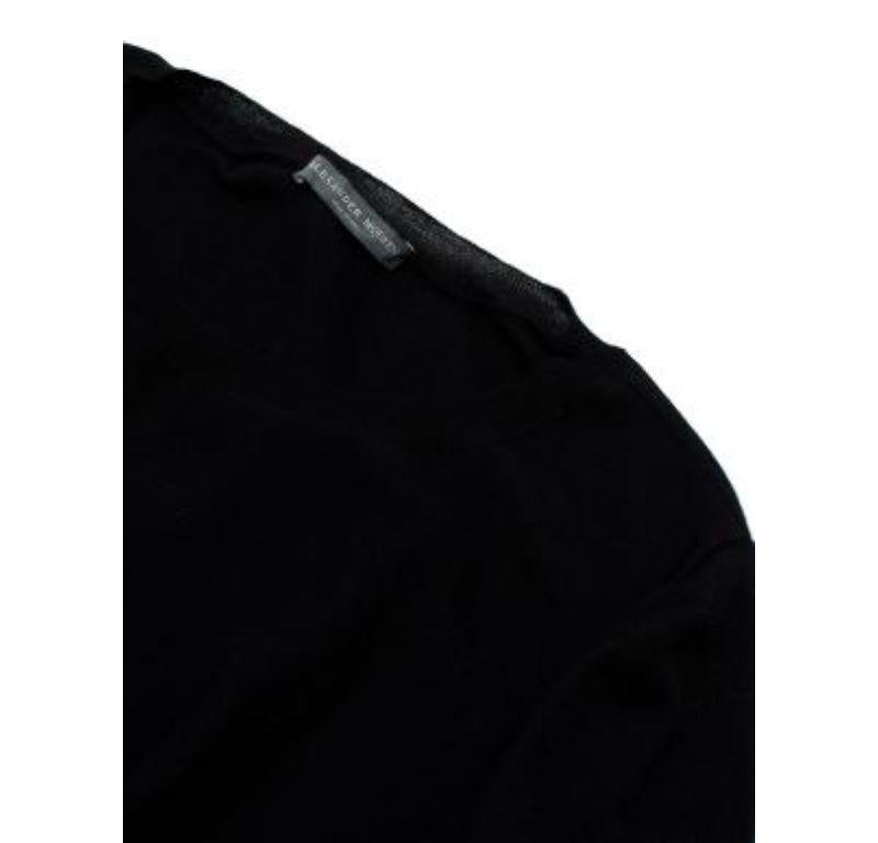 Alexander McQueen Black Wool Knit Peplum Hem Top For Sale 3
