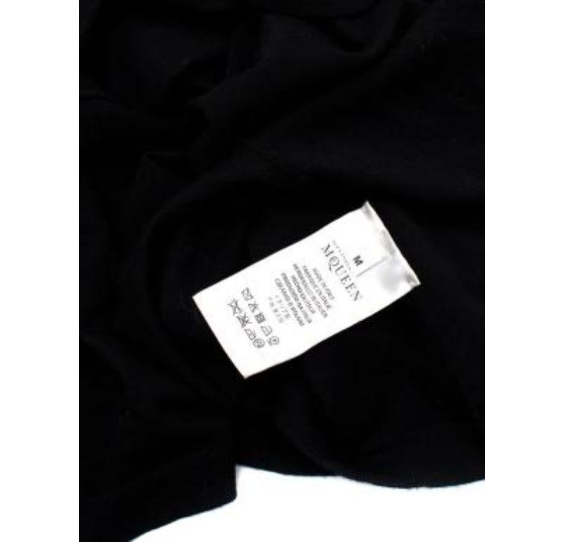 Alexander McQueen Black Wool Knit Peplum Hem Top For Sale 4