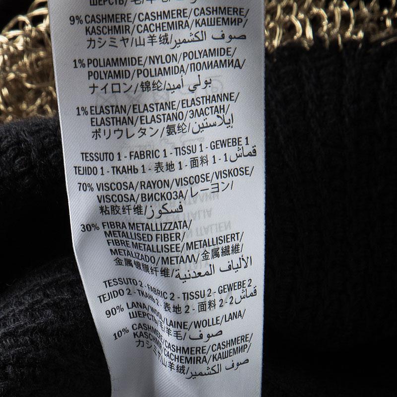 Alexander McQueen Black Wool Metallic Crochet Lace Insert Sleeveless Maxi Dress  2