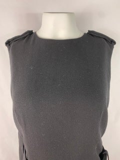 Alexander McQueen Black Wool Mini Cape Dress, Size 44