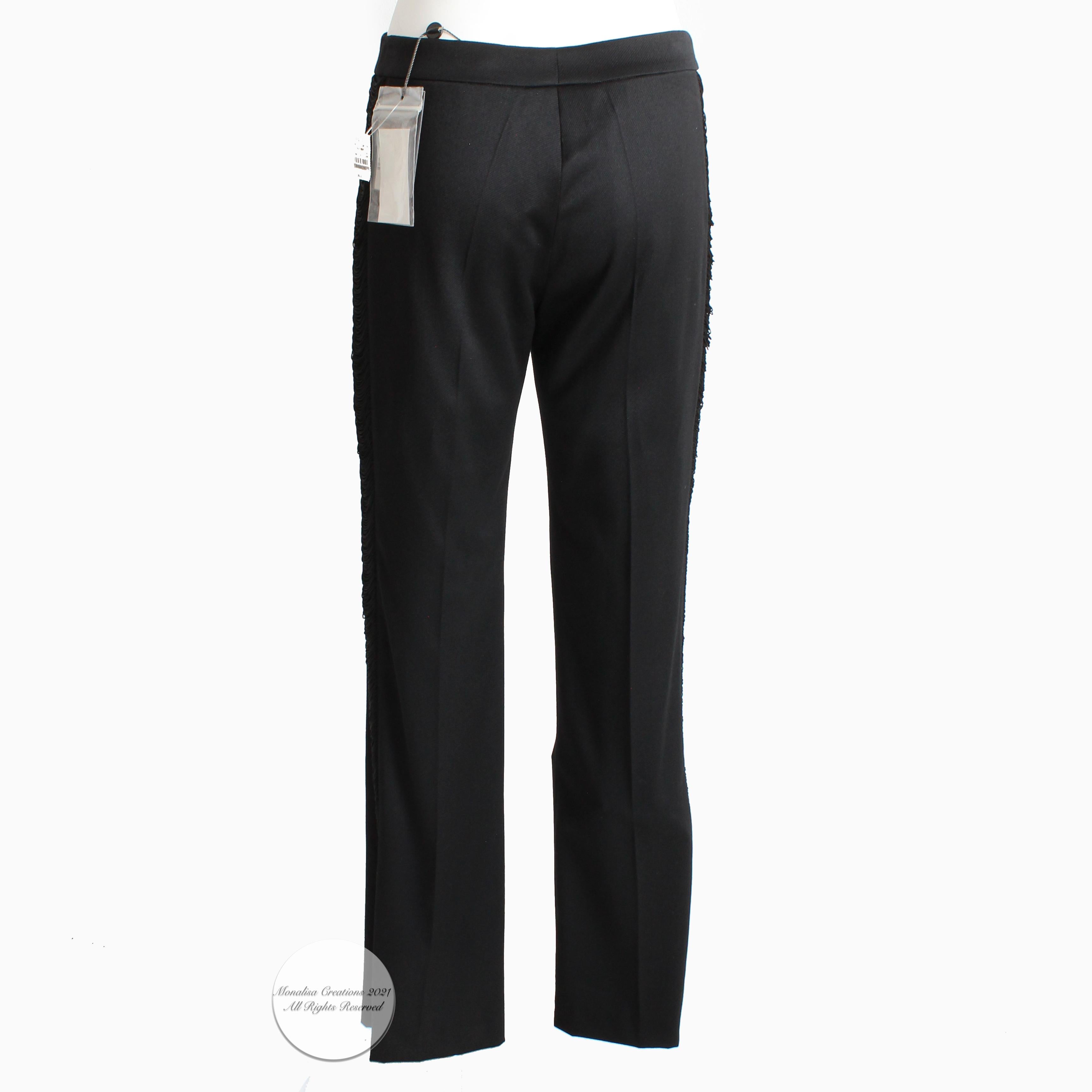 Dibari Pantalon en laine noir motif ray\u00e9 style d\u2019affaires Mode Pantalons Pantalons en laine 