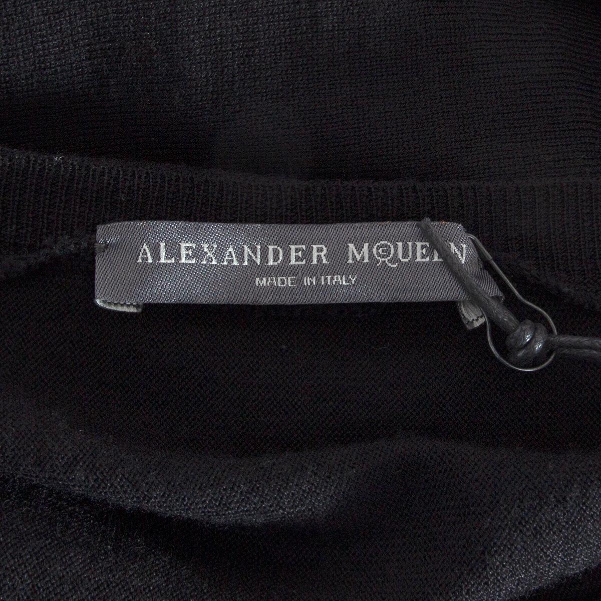 Alexander McQueen PEPLUM-Pullover aus schwarzer Wolle, S Damen im Angebot