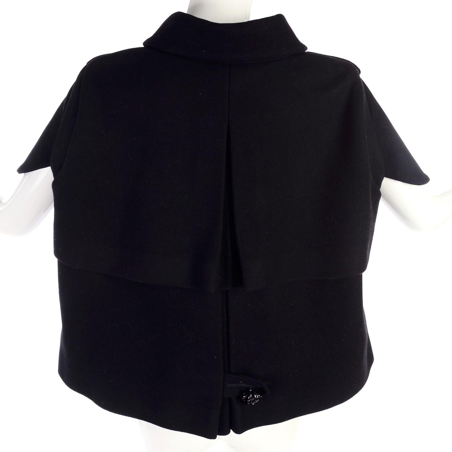 Women's Alexander McQueen Black Wool Sculptured Jacket The Horn of Plenty Runway 2009