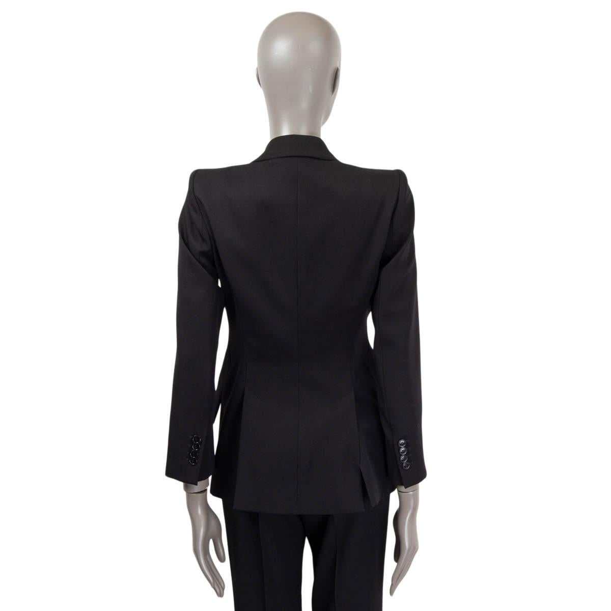 Women's ALEXANDER MCQUEEN black wool TAILORED Blazer Jacket 40 S For Sale