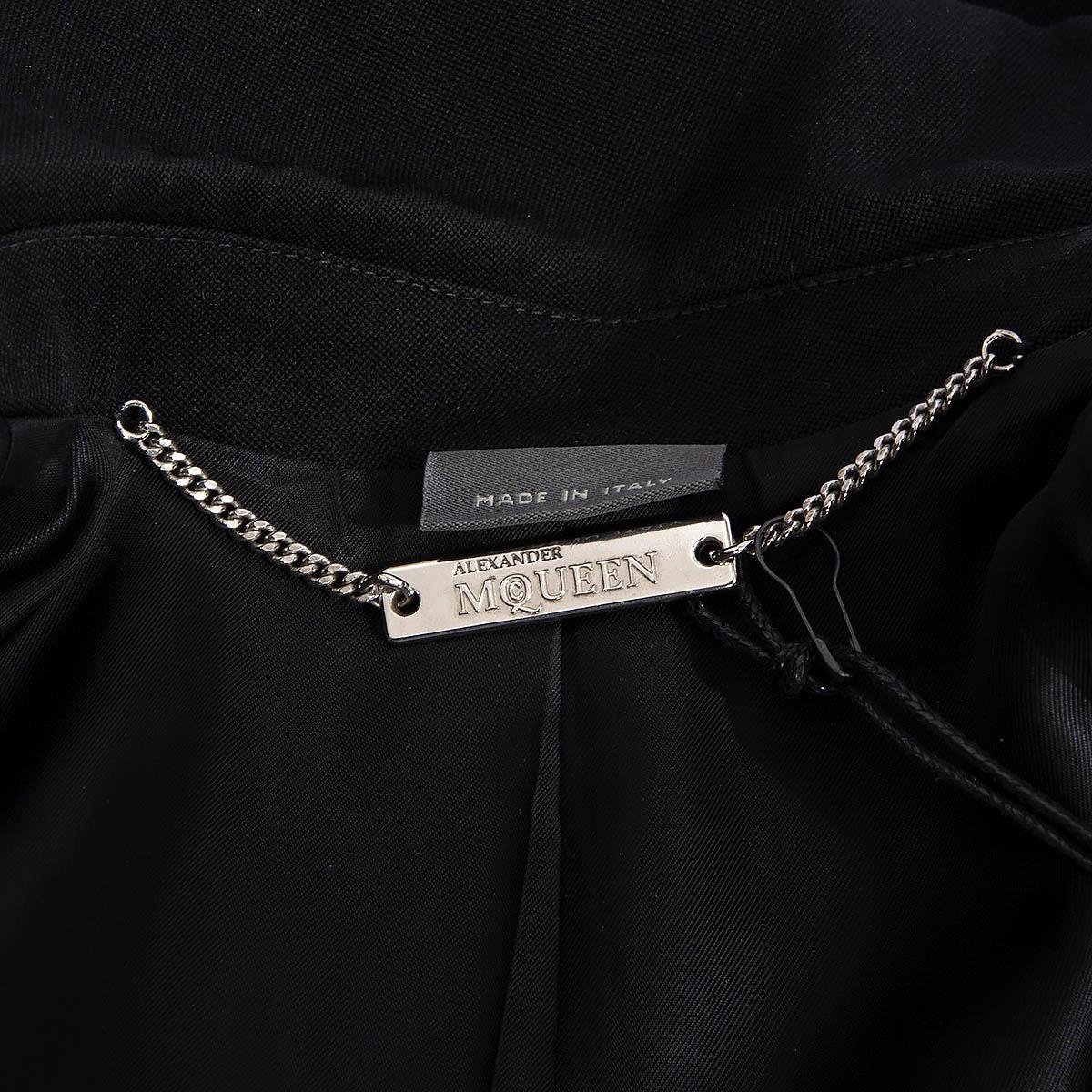 ALEXANDER MCQUEEN black wool TAILORED Blazer Jacket 40 S For Sale 1
