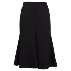 ALEXANDER MCQUEEN black wool Trumpet Skirt 44 L