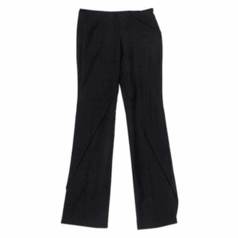 Donna Alexander McQueen - Pantaloni svasati a gamba larga in lana nera S in vendita