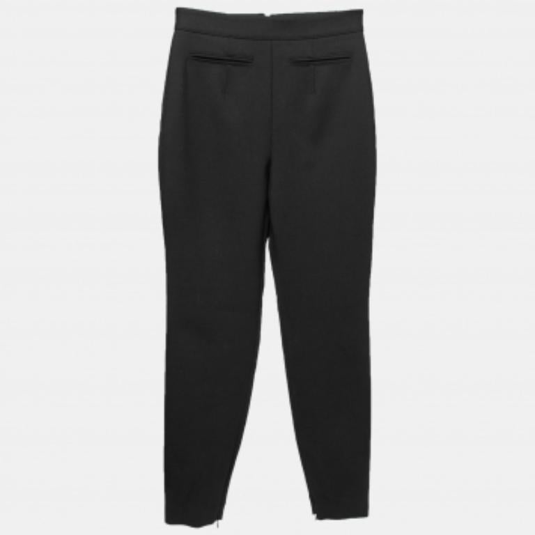 Alexander McQueen - Pantaloni con zip in lana nera - S In condizioni buone in vendita a Dubai, Al Qouz 2