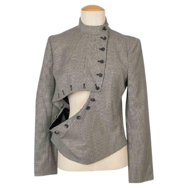 Giacca asimmetrica in misto lana di Alexander McQueen